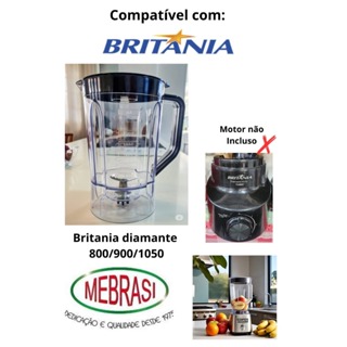Compatível com: Copo Britania Diamante 800 1050 TO GO 900 W BLQ 970 Turbo Cristal (tamp Pta) - 9232 em Oferta na Shopee