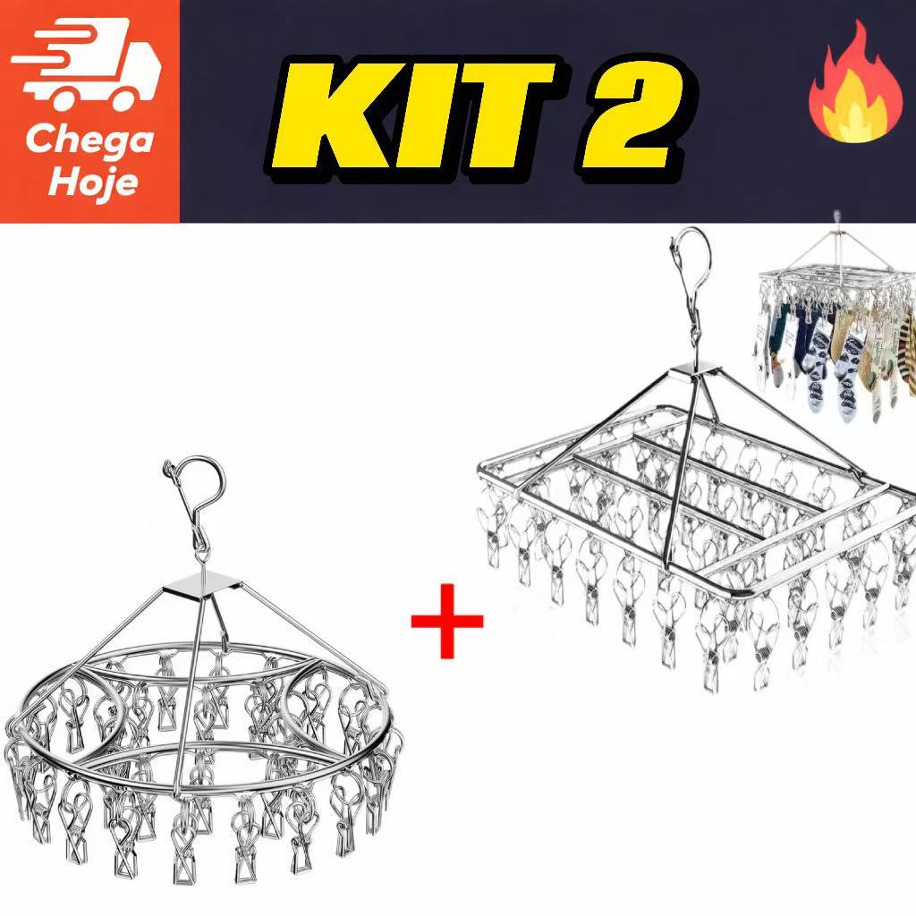 Varal 28+40 Clips De Roupa Íntima com de Aço Reforçado para Calcinha Meia e Cueca para familia