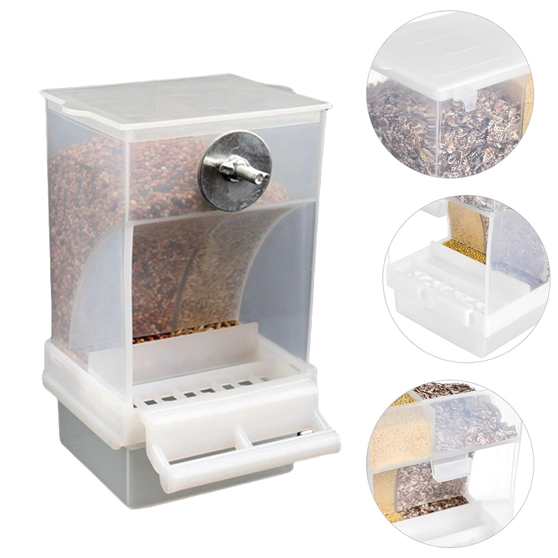 Comedouro Alimentador Automático Pássaros PP ABS Para Gaiola Design Antiderramamento  Reutilizável