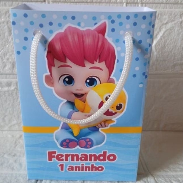 Sacolinhas Personalizadas Bebefinn Azul/ Rosa | Lembrancinhas Surpresa |Festa Infantil