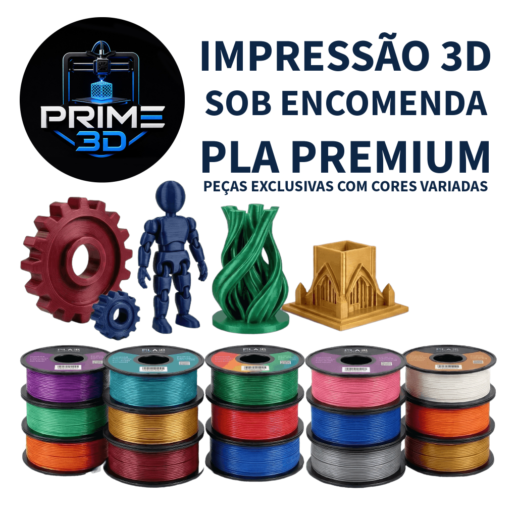 Impressão 3D Sob Encomenda PLA Premium – Peças Exclusivas E Protótipos (Várias Cores)