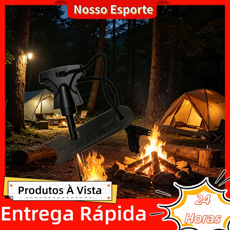 Pederneira Maciça Magnésio Fogo Sobrevivência Camping Pesca Acendedor De Abridor De Garrafa