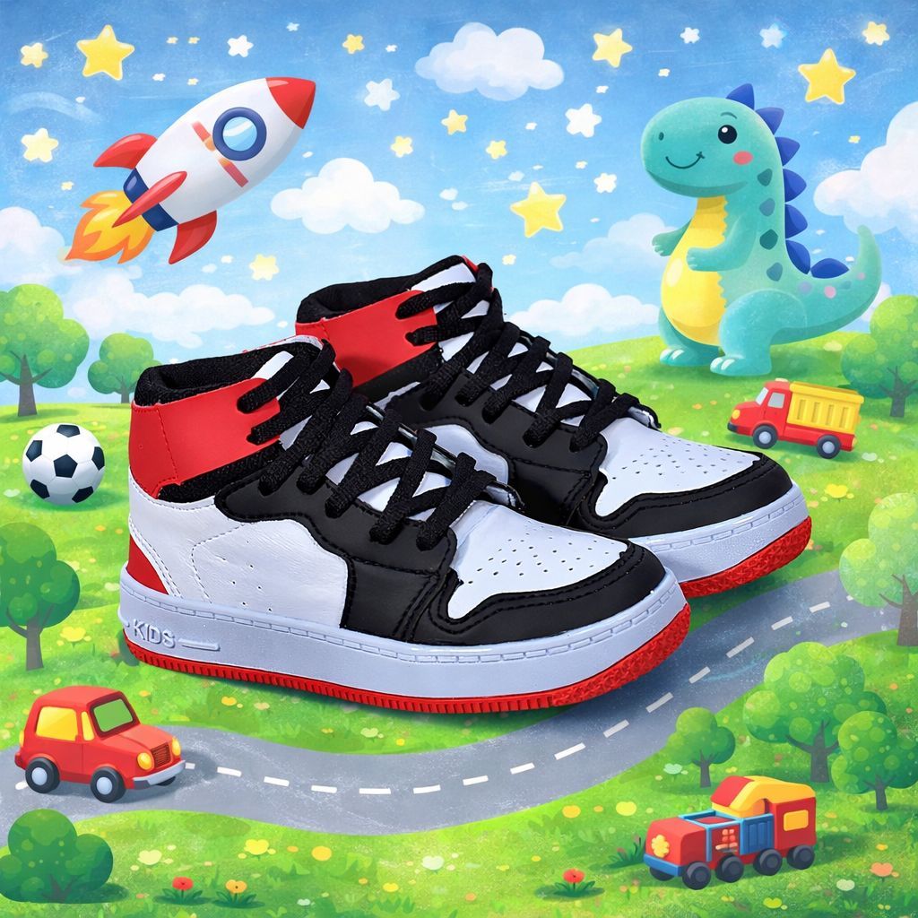 Tênis Infantil Masculino Botinha Cano Alto Casual  Básico Escolar Meninos VD