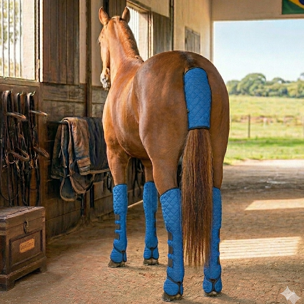 Rabo + 4 Patas Protetor de Cavalo para Viagens Várias cores Selaria O Seleiro