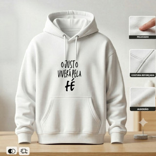 blusa de frio feminino masculino inverno branco Streetwear casaco de frio blusão cristão moletom capuz bolso