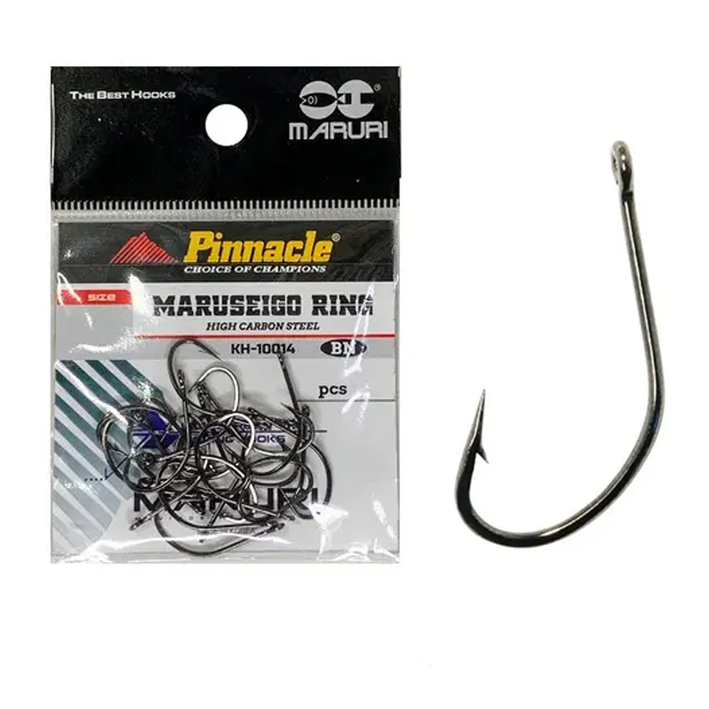 Anzol Pinnacle Maruseigo Ring Black Nickel 10 - 50 Unidades Escolha Tamanho Maruri