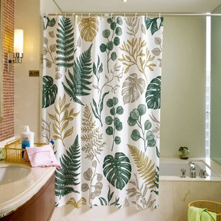 Cortina Box Banheiro Impermeável Decorada Vinil Sortida PVC 180x180cm Anti-Mofo Estampada 12 Ganchos