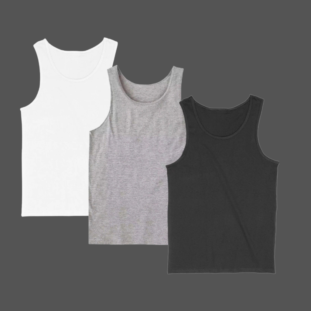 Kit 2 Regata Canelada Masculina Americana Camiseta Básica Modelo Americano Camisa Academia