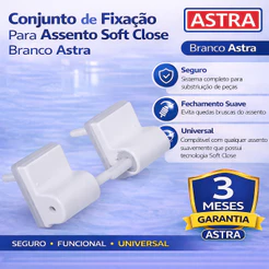 Conjunto De Fixacao Assento Soft Close Branco Astra