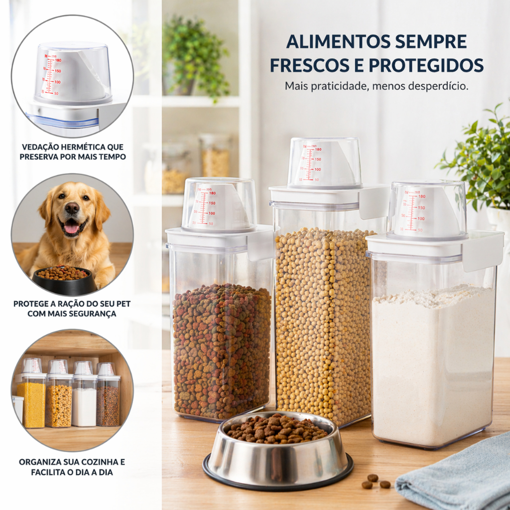 Dispenser Transparente Tampa Hermética Dosador Detergente Sabão Líquido Achadinhos Cereal Cozinha