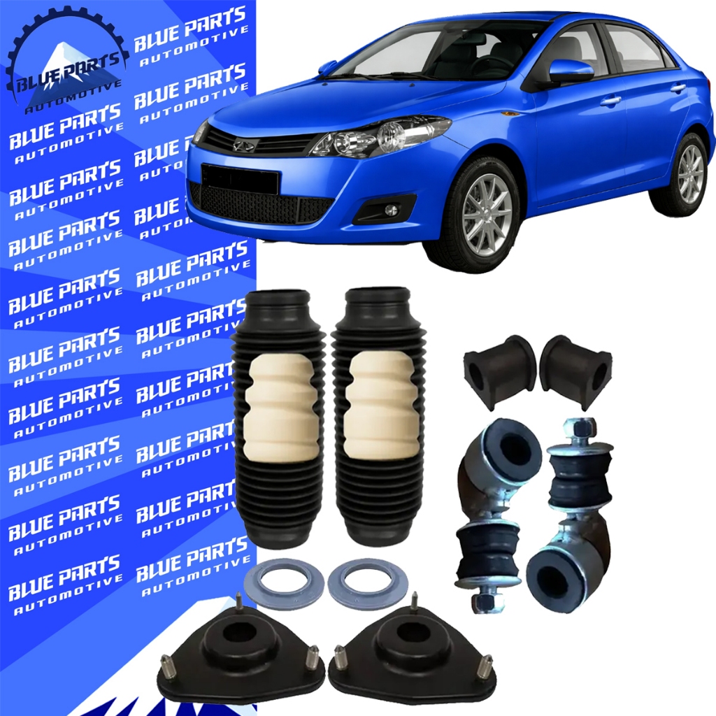 Kit Coxim Batente Coifa + Bieleta Bucha Barra Dianteira Chery Celer 2012 2013 2014 2015 2016 A 2018