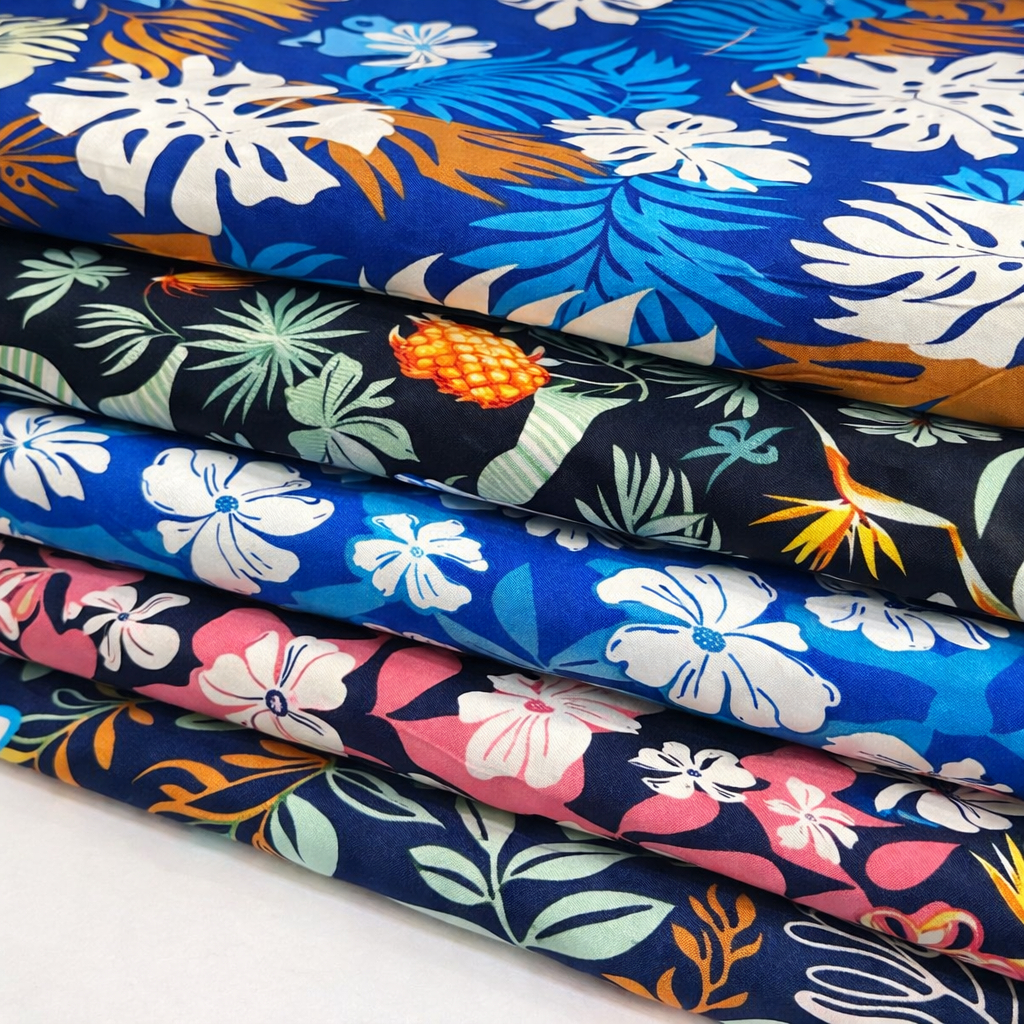 Tecido Viscose Floral Tropical 1,45m (largura) Roupas Femininas
