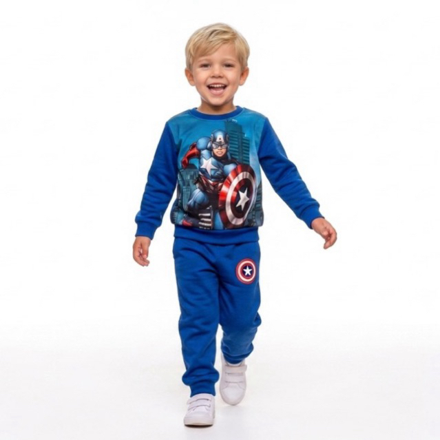 Conjunto Infantil Moletom Flanelado Criança Inverno Personagens Menina e Menino Casaco e Calça