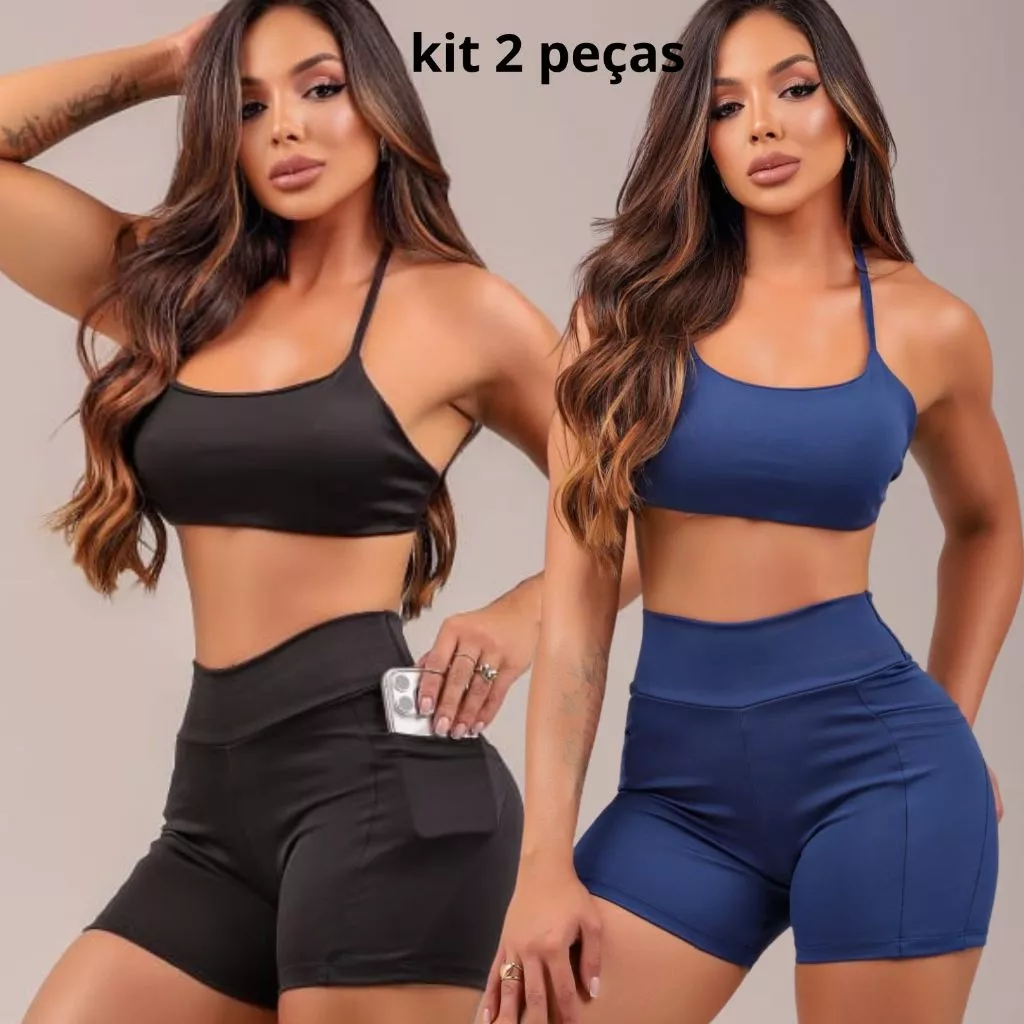 Kit 2 conjunto fitness Idealpara Academia