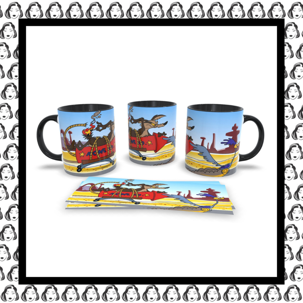 Caneca cerâmica branca - Coleção Looney Tunes - Papa Léguas e Coiote #3