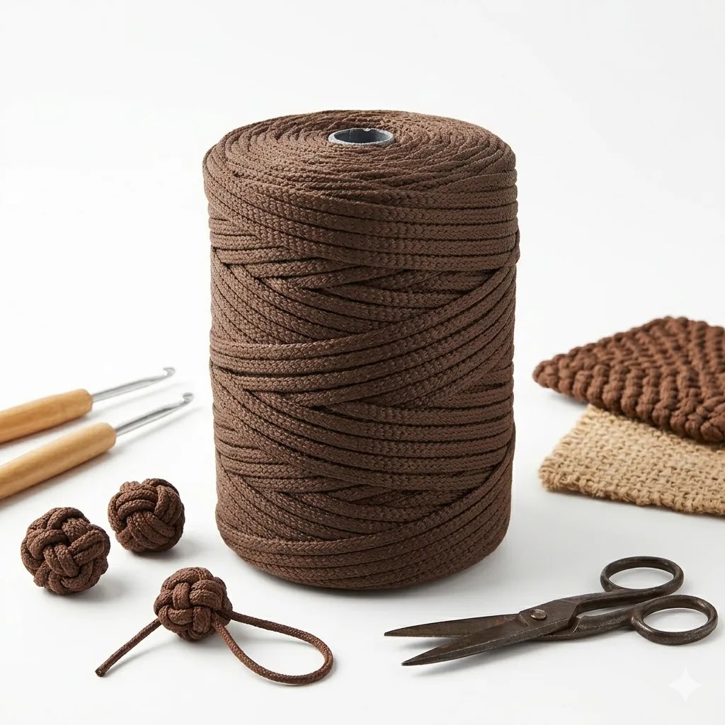 Fio Náutico MalhaFio 3mm 500g 300m Crochê Macramê Bolsa Artesanato