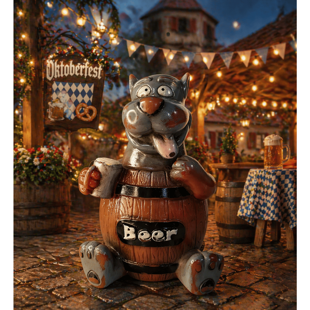 Boneco Cachorro Alemão 14,5cm Vinil Importado Decorativo