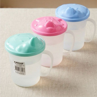 Caneca Infantil, copo infantil Com Alça Tampa com Bico Bichinhos 400ml Rosa Azul verde