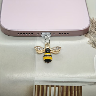 Tipo C Iphone Plug Abelha Mel protetor Poeira Pingente Celular Android Iphone Kindle Acessório USB