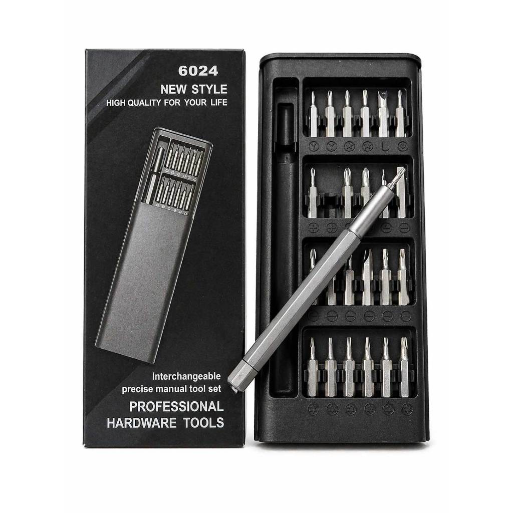 Kit 24 PÇ Chave De Precisão Phillips Fenda Torx Allen + Case
