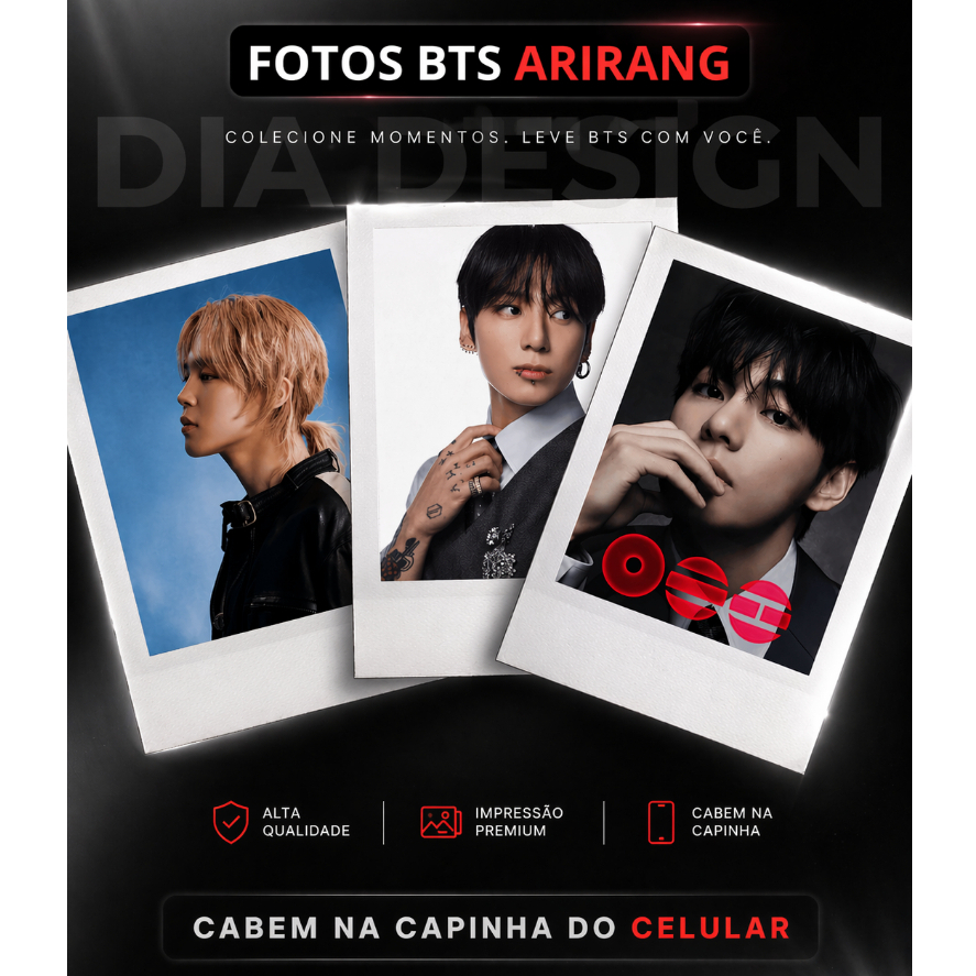 Mini Fotos Fanmade BTS ARIRANG Kpop Estilo Instantânea Cabem na Capinha do Celular Decoração Army