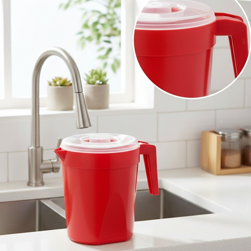 Detalhes do Jarra 4 Litros Coloridas Tampa Transparente Suco Resistente Bonita Bebidas Sucos Escolas Creches