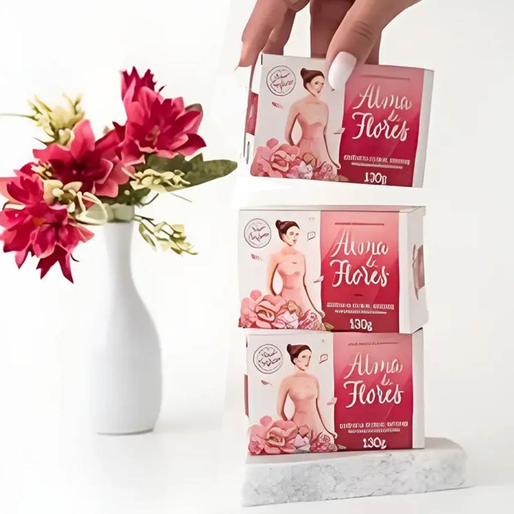 Kit 3 Sabonetes Intense Alma de Flores 130g – Hidratação, Perfume Floral e Cuidado Diário