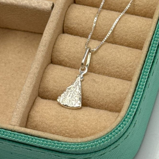 Pingente prata 925 Nossa Senhora Aparecida lisa · foto 2