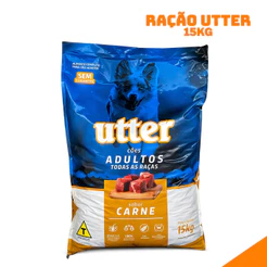 Ração Utter Para Cães Adulto Sabor Carne Com Omega 3 e 6 Saúde da Pelagem Alta Qualidade