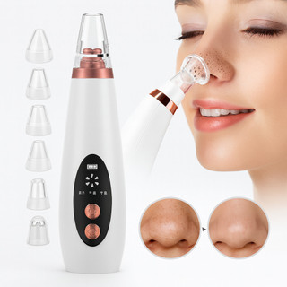 Limpador Facial Elétrico USB Recarregável Portátil com 6 Ponteiras e 3 Níveis