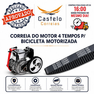 correia do motor 4 tempos da bicicleta motorizada 5M 575-PREMIUM