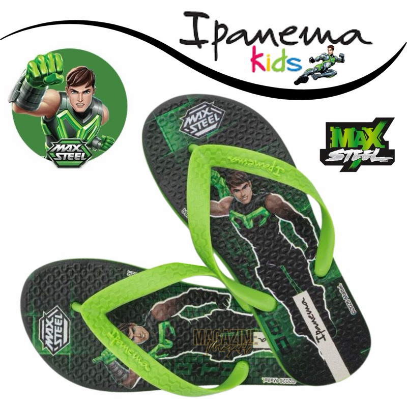 Chinelo Infantil Menino Max Steel Ipanema Grendene