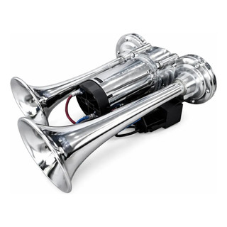 Buzina 2 Cornetas Caminhão Trem Carro C/ Rele Compressor 12v