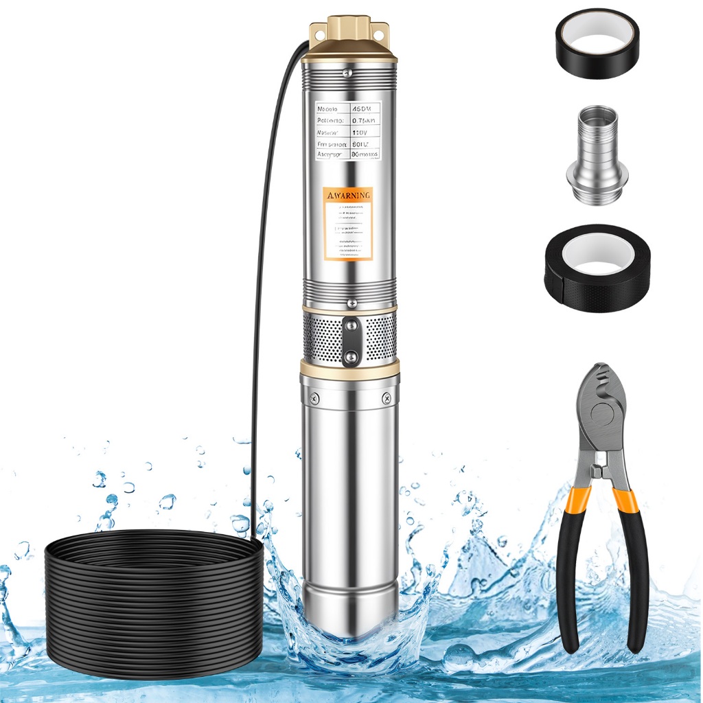Bomba Submersa Caneta Palito 1/4hp Cabo De7m,70mm 50 L/min