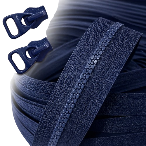 Kit Zíper Tratorado + Cursor Tratorado (5 e 10 Metros/Unidades) para Bolsas, artesanatos em Geral
