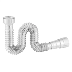 Sifão Extensível Sanfonado Universal Flexível Cromado 70 Cm