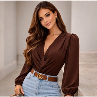 Blusa Feminina Body Duna Manga longa