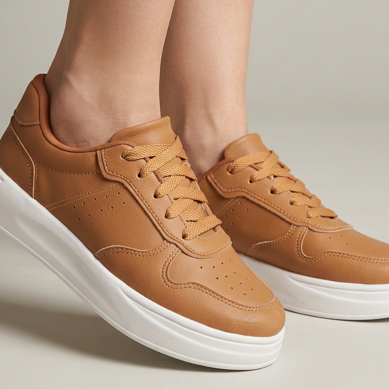 Tênis Feminino Casual Plataforma Flatform Macio Confortável Academia e Dia a Dia Leve Antiderrapante