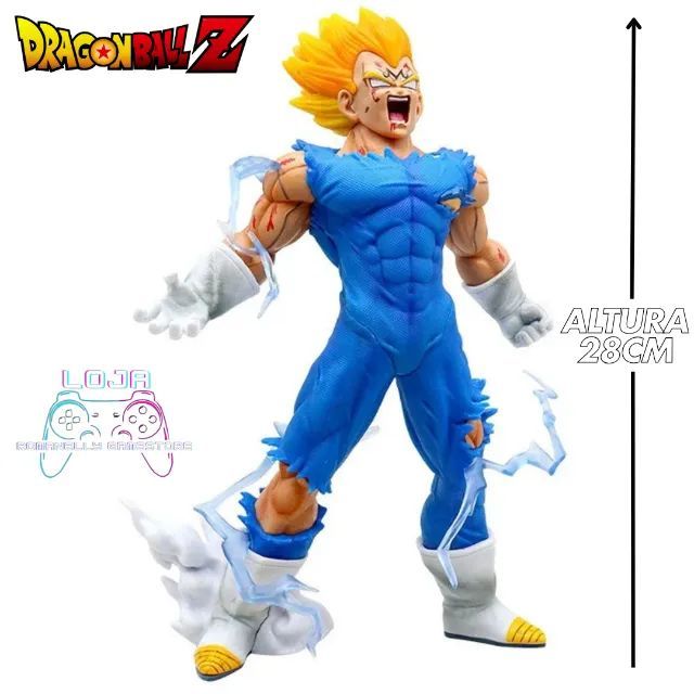 Vegetta Saiyajin Boo 28cm Dragon Ball Z Dragonball Z GT Boneco Action Figure Colecionavel Figura Grande Vegeta Goku