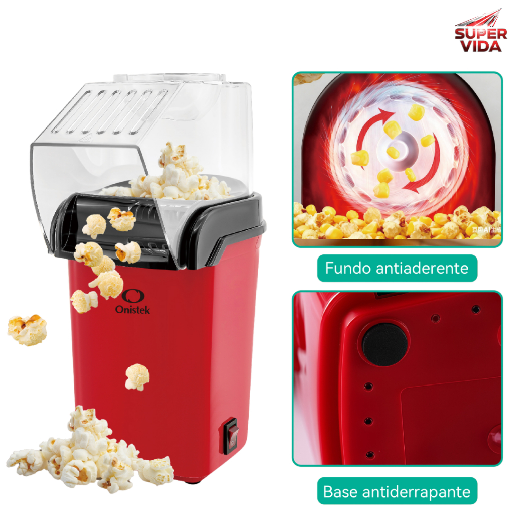 Pipoqueira Elétrica Doméstica Sem Óleo 110/220V 170ML Faz Pipoca em 3 Minutos para Filmes