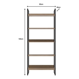 Estante Organizadora Industrial Decorativa Madeira Metal Sala Quarto Home Office