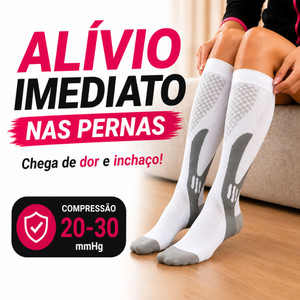 Meia de Compressão 3 Pares 20-30mmHg | Pernas Leves Sem Dor e Inchaço | Uso Diário Unissex