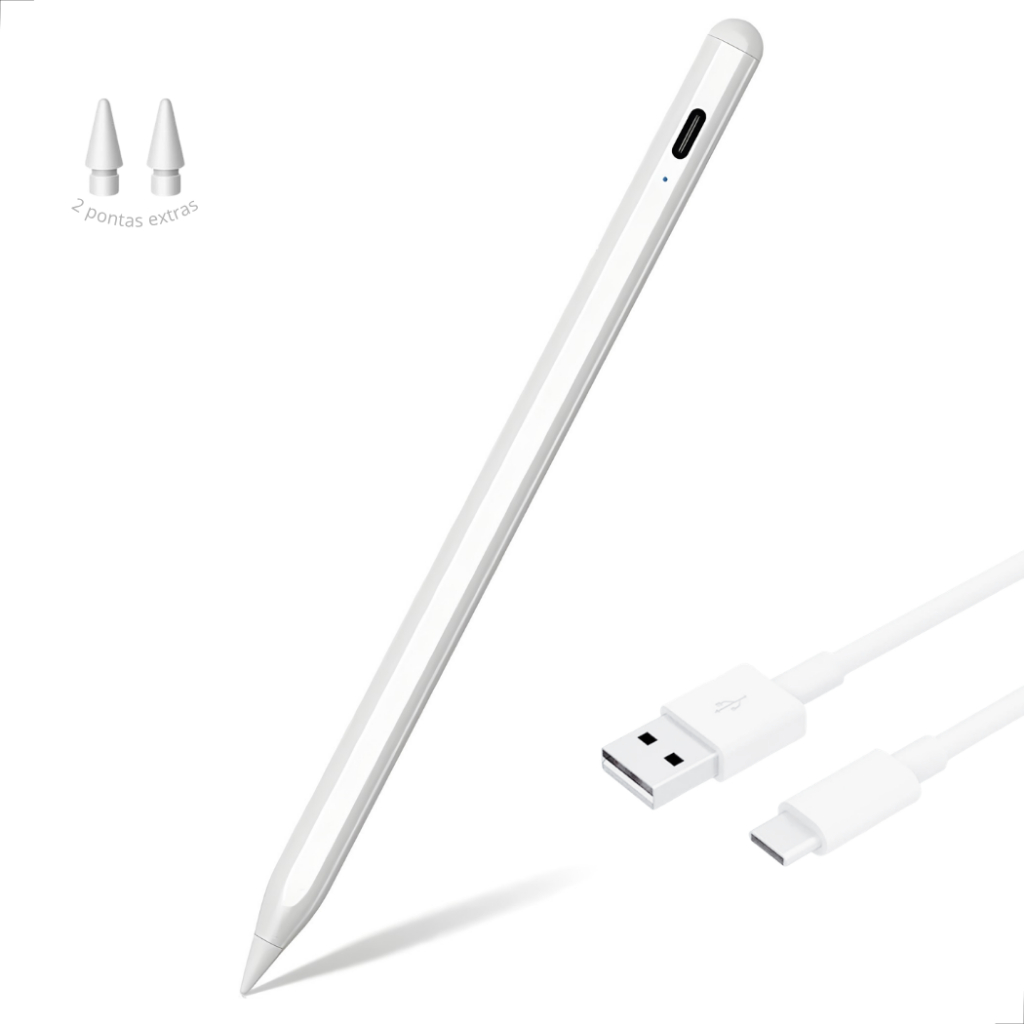 Caneta P/ iPad Com Palm Rejection E Sensor Inclinação 1.0 mm