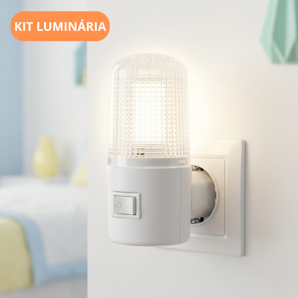 Luminária Abajur de Tomada 1, 2, 3 ou 4 Unids Luz Noturna LED Mini Bivolt Quarto Corredor Infantil