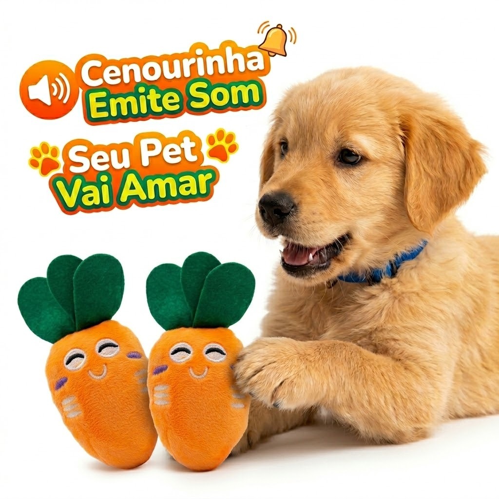 Mordedor Brinquedos Pelúcias Cenourinha Cães Gatos Pets Interativo Macio Antiestress  ENVIO IMEDIATO