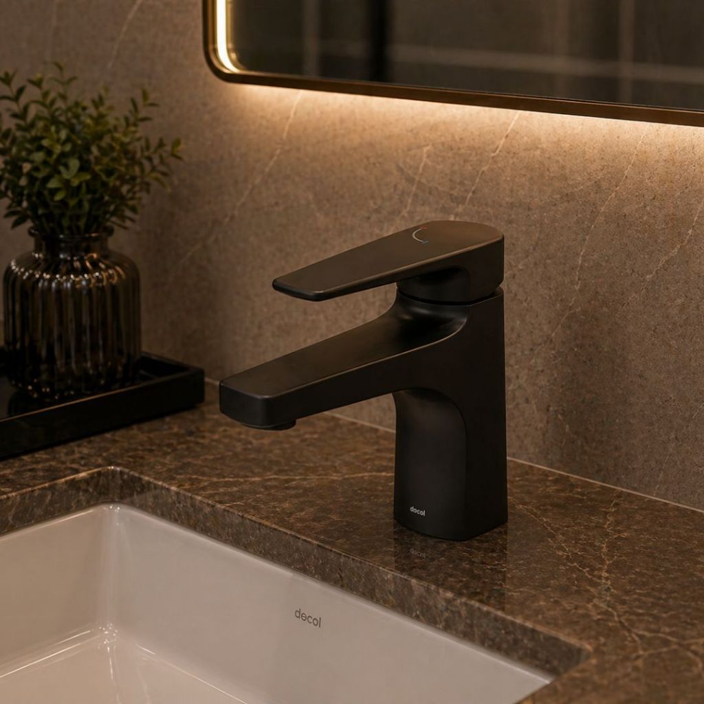 Torneira Monocomando Bica Baixa De Mesa Para Banheiro ColdStart Ônix Lift Docol