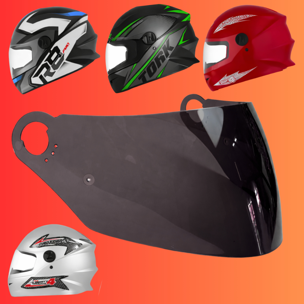 Viseira Fumê Para Capacete New Liberty 4 Liberty 5 e R8 Compatível Pro Tork Four Five