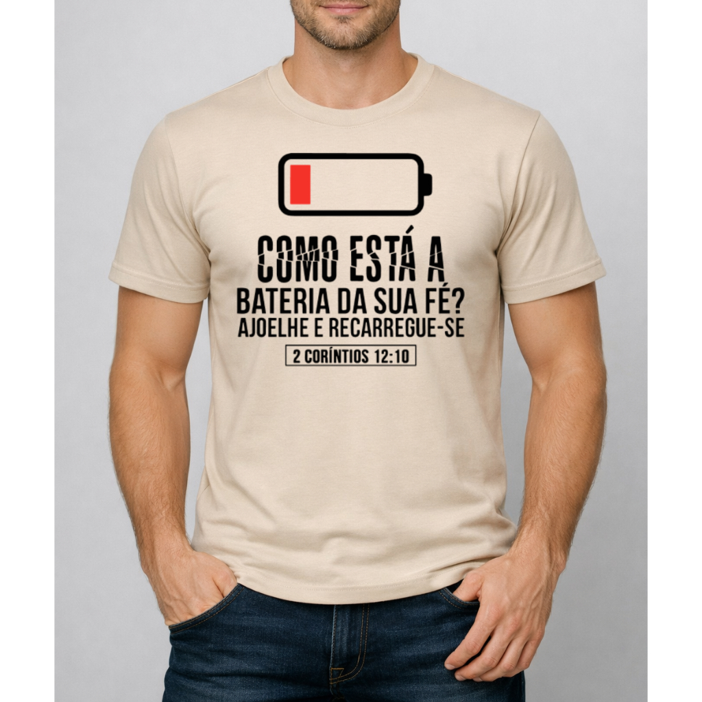 Camiseta Masculina Carga Pecado Blusa 100% Algodão Cristã Camisa Bateria