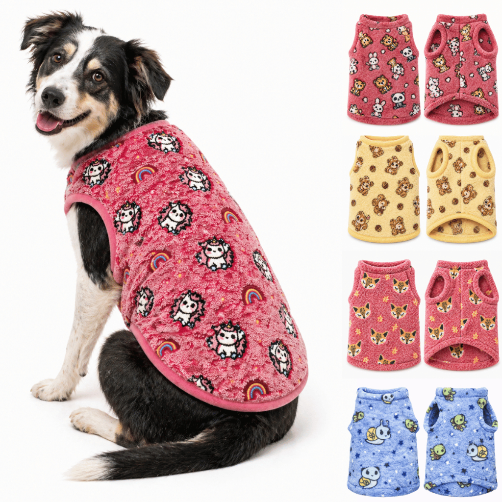 Roupa Roupinha De Cachorro Suéter Vestido Pet Poliéster Inverno