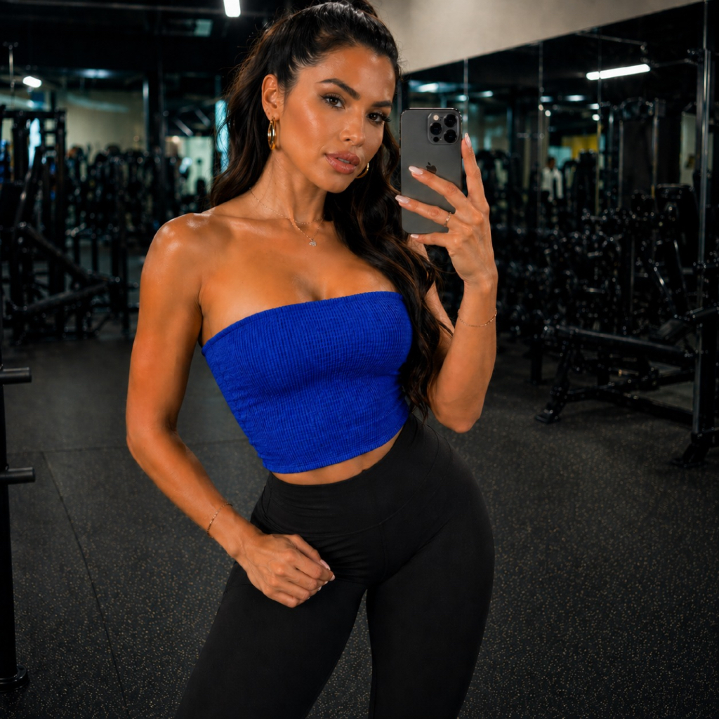 Blusinha Feminina Tomara que Caia Cropped Canelado